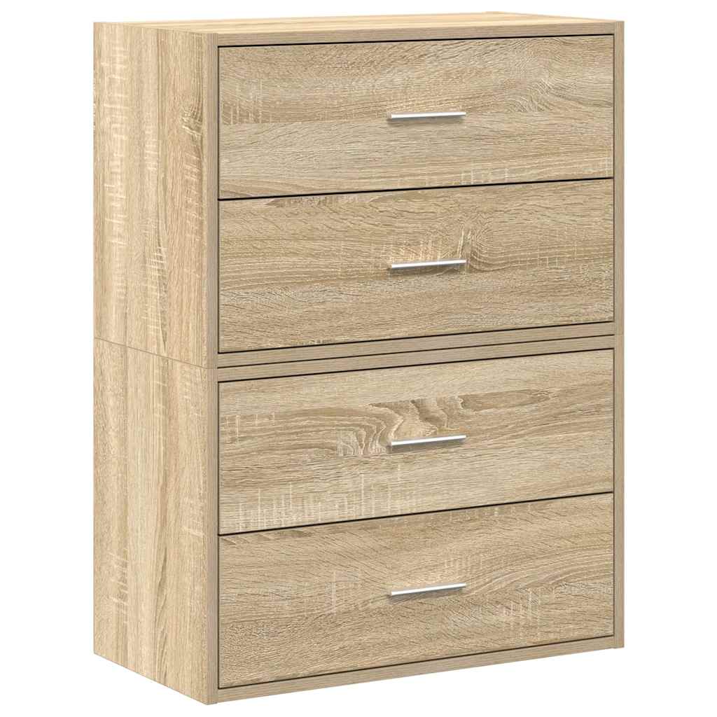 Cabinets with 2 Drawers 2 pcs Sonoma Oak 60x31x40 cm Engineered Wood